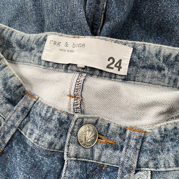 Rag & Bone Miramar Sofie Wide Leg Pant Sweatpant Jeans in Kimber Blue 24 - Picture 8 of 11